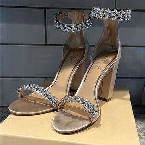 Elegant Crystal-Embellished Heels